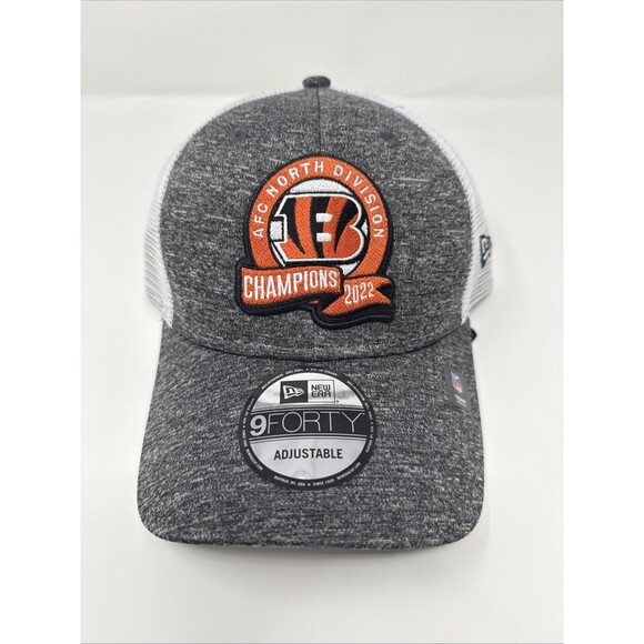 Cincinnati Bengals Cap New Era SnapBack 2022 AFC North Champs Black/Orange Hat - Picture 1 of 9